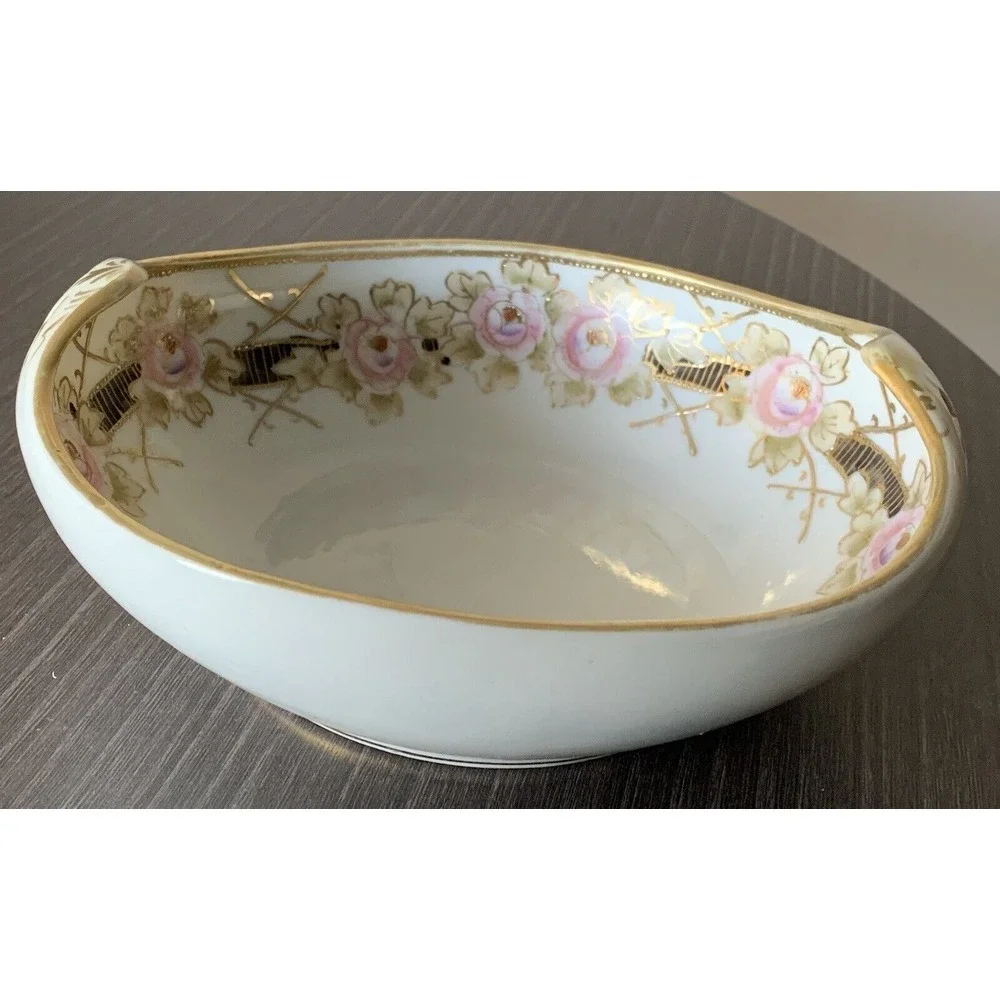 Vintage Nippon Hand Painted ‎ Porcelain Candy Dish